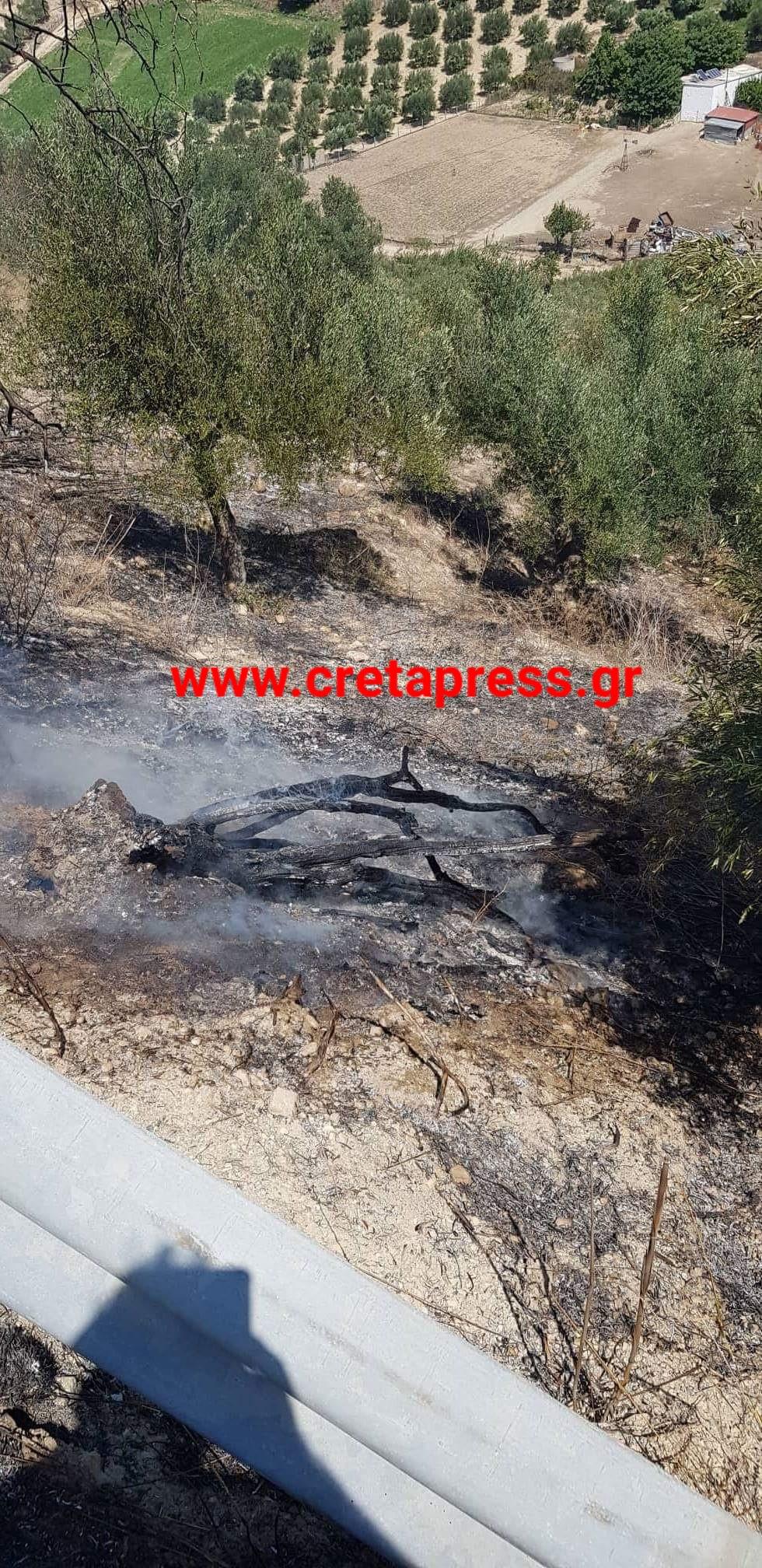 Τσαγκαράκη Μετόχι: Φωτιά σε αγροτική περιοχή (φωτογραφίες)