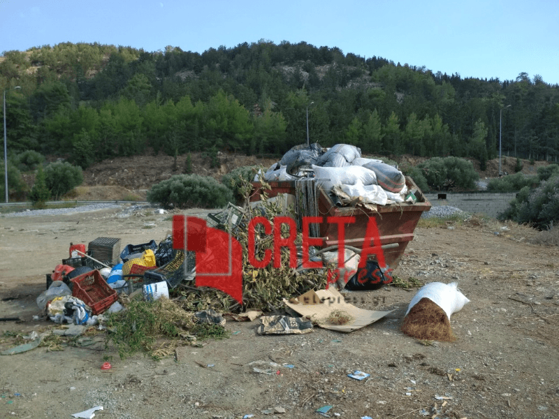 Πύργος Μονοφατσίου: Ανεξέλεγκτη η κατάσταση στον μεγάλο κάδο απέναντι από το Δάσος